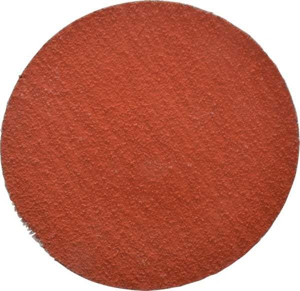 3M - 3" Disc Diam, 100 Grit, Ceramic Quick Change Disc - Type R Attaching System, Coated, Orange, Fine Grade, 20,000 RPM, 777F Series - USA Tool & Supply