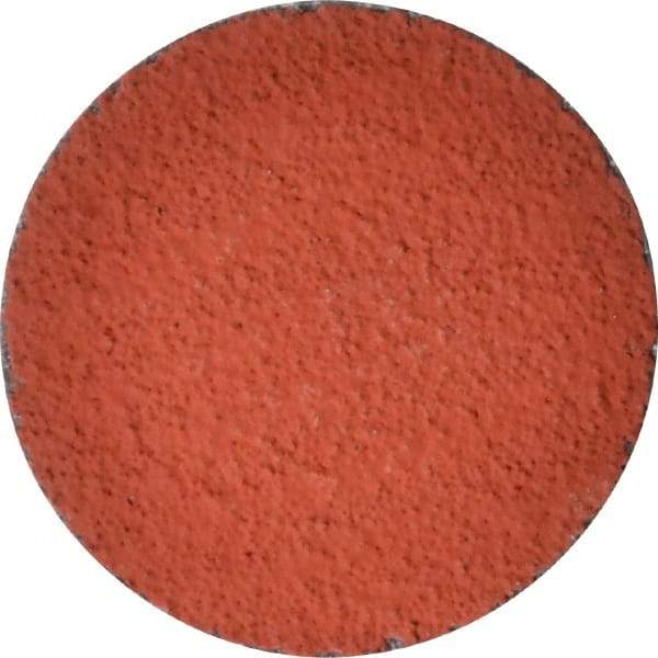 3M - 2" Disc Diam, 50 Grit, Ceramic Quick Change Disc - Type S Attaching System, Coated, Orange, Coarse Grade, 25,000 RPM, 777F Series - USA Tool & Supply