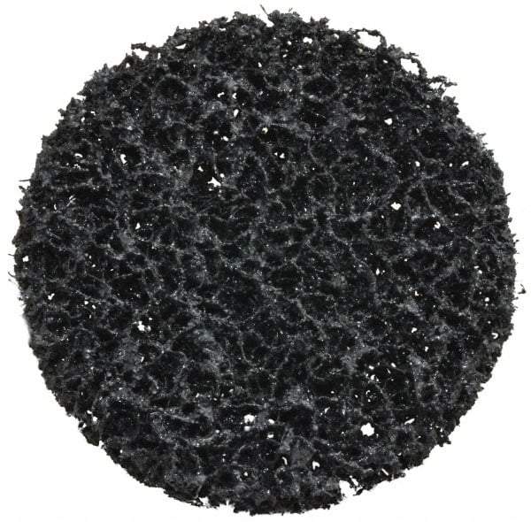 3M - 3" Disc Diam, Silicon Carbide Quick Change Disc - Type R Attaching System, Nonwoven, Black, Very Coarse Grade, 15,000 RPM - USA Tool & Supply