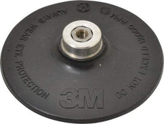 3M - 4" Diam Quick-Change Type R Disc Backing Pad - Medium Density, 12,000 RPM, Roloc TR Compatible - USA Tool & Supply