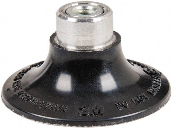 3M - 2" Diam Hard Backing Pad - 1/4-20 Thread & 25000 Max RPM, for Deburring Wheels - USA Tool & Supply