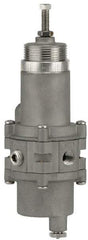 ARO/Ingersoll-Rand - 1/4" NPT Port 1 Piece Filter/Regulator FRL Unit - Stainless Steel Bowl, 20 SCFM, 250 Max psi, 8.35" High, Manual Drain - USA Tool & Supply