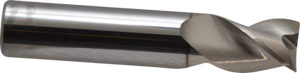 SGS - 1/2", 5/8" LOC, 1/2" Shank Diam, 2-1/2" OAL, 3 Flute, Solid Carbide Square End Mill - Single End, TiB2 Finish, Spiral Flute, 38° Helix, Right Hand Cut, Right Hand Flute, Series 43 - USA Tool & Supply