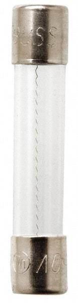 Cooper Bussmann - 250 VAC, 32 VDC, 0.1 Amp, Time Delay Miniature Glass Fuse - 1-1/4" OAL, 1/4" Diam - USA Tool & Supply