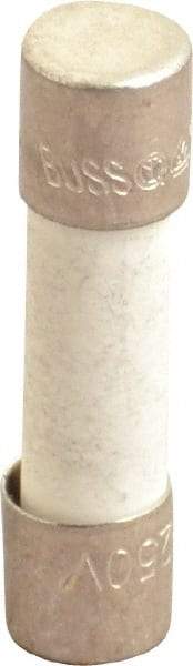 Cooper Bussmann - 250 VAC, 32 VDC, 3.15 Amp, Time Delay Miniature Ceramic Fuse - 20mm OAL, 5mm Diam - USA Tool & Supply