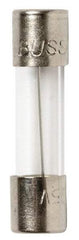 Cooper Bussmann - 250 VAC, 32 VDC, 0.125 Amp, Time Delay Miniature Glass Fuse - 20mm OAL, 10 at 125 V kA Rating, 5mm Diam - USA Tool & Supply