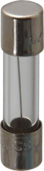 Cooper Bussmann - 125 VAC, 32 VDC, 6 Amp, Time Delay Miniature Glass Fuse - 20mm OAL, 10 at AC kA Rating, 5mm Diam - USA Tool & Supply