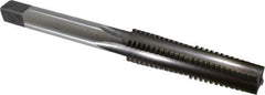 Made in USA - 1-1/4 - 5, Left Hand Thread, 5-1/4" Thread Length, Acme Thread Tap - 4 Flutes, Spiral Flute, 11-1/8" Overall Length, 2G Class of Fit, Plug Chamfer - Exact Industrial Supply