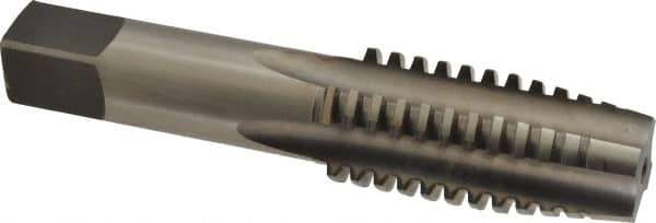 Made in USA - 1-1/8 - 5, Right Hand Thread, 2-9/16" Thread Length, Acme Thread Tap - 4 Flutes, Spiral Flute, 5-7/16" Overall Length, 2G Class of Fit, Plug Chamfer - USA Tool & Supply