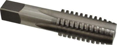 Made in USA - 1-3/8 - 4, Right Hand Thread, 3" Thread Length, Acme Thread Tap - 4 Flutes, Spiral Flute, 6-1/16" Overall Length, 2G Class of Fit, Plug Chamfer - USA Tool & Supply