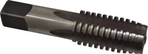 Made in USA - 1-1/2 - 4, Left Hand Thread, 3" Thread Length, Acme Thread Tap - 4 Flutes, Spiral Flute, 6-3/8" Overall Length, 2G Class of Fit, Plug Chamfer - USA Tool & Supply