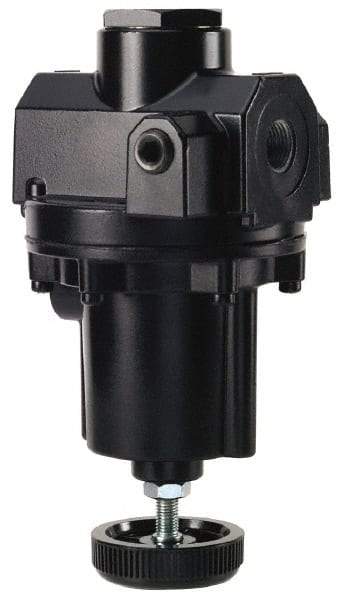 ARO/Ingersoll-Rand - 3/4 NPT Port, 200 CFM, Zinc Diaphragm Operated Regulator - 0 to 60 psi Range, 400 Max psi Supply Pressure, 1/4" Gauge Port Thread, 3.62" Wide x 7.2" High - USA Tool & Supply