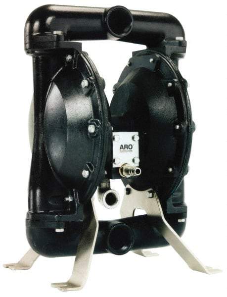 ARO/Ingersoll-Rand - 1" NPT, Metallic, Air Operated Diaphragm Pump - Santoprene Diaphragm, Aluminum Housing - USA Tool & Supply