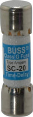 Cooper Bussmann - 170 VDC, 600 VAC, 20 Amp, Time Delay Size Rejecting/NonRejecting Fuse - Fuse Holder Mount, 1-13/32" OAL, 10 at DC, 100 at AC (RMS) kA Rating, 13/32" Diam - USA Tool & Supply