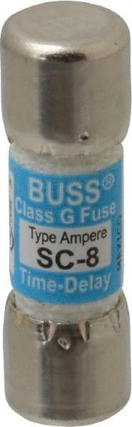 Cooper Bussmann - 170 VDC, 600 VAC, 8 Amp, Time Delay Size Rejecting/NonRejecting Fuse - Fuse Holder Mount, 1-5/16" OAL, 10 at DC, 100 at AC (RMS) kA Rating, 13/32" Diam - USA Tool & Supply