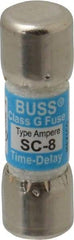 Cooper Bussmann - 170 VDC, 600 VAC, 8 Amp, Time Delay Size Rejecting/NonRejecting Fuse - Fuse Holder Mount, 1-5/16" OAL, 10 at DC, 100 at AC (RMS) kA Rating, 13/32" Diam - USA Tool & Supply