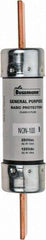 Cooper Bussmann - 125 VDC, 250 VAC, 100 Amp, Fast-Acting General Purpose Fuse - Bolt-on Mount, 5-7/8" OAL, 10 (RMS Symmetrical) kA Rating, 1-1/16" Diam - USA Tool & Supply