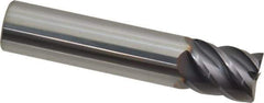 Niagara Cutter - 5/8", 3/4" LOC, 5/8" Shank Diam, 3" OAL, 5 Flute, Solid Carbide Square End Mill - Single End, TiAlN Finish, Spiral Flute, 45° Helix, Centercutting, Right Hand Cut, Right Hand Flute, Series S545 - USA Tool & Supply