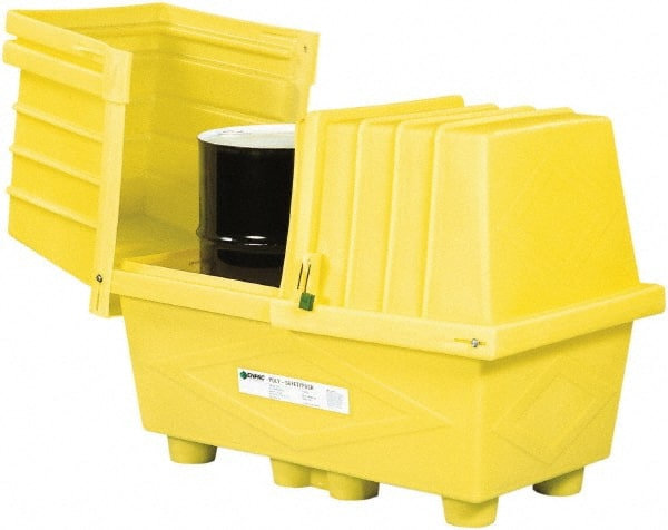 Enpac - Drum Storage Units & Lockers Type: Drum Storage Locker w/Drain Number of Drums: 2 - USA Tool & Supply