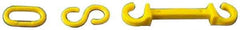 NMC - Barrier C-Hook - Plastic, Yellow - USA Tool & Supply