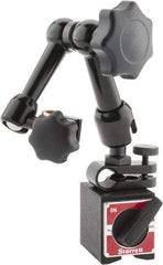 Starrett - 70 Lb Magnetic Force, Fine Adjustment Indicator Positioner & Holder with Base - Articulated Arm, Rectangular Base, 1" Base Height, 1-3/16" Base Length, 1-7/16" Base Width - USA Tool & Supply
