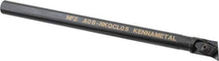 Kennametal - NP.., 17.5° Lead Angle A-NKQC Internal Left Hand Indexable Profiling Toolholder - 1/2" Shank Width, 8" Long, Steel, Through Coolant - USA Tool & Supply