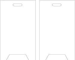 NMC - Blank - No Legend, 12" Wide x 20" High, Plastic Floor Sign - A-Frame, White, For Accident Prevention - USA Tool & Supply
