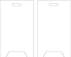 NMC - Blank - No Legend, 12" Wide x 20" High, Plastic Floor Sign - A-Frame, White, For Accident Prevention - USA Tool & Supply