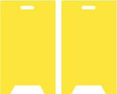NMC - Blank - No Legend, 12" Wide x 20" High, Plastic Floor Sign - A-Frame, Yellow, For Accident Prevention - USA Tool & Supply