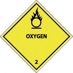 NMC - Oxygen DOT Shipping Label - 4" High x 4" Wide - USA Tool & Supply