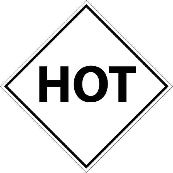 NMC - 10-3/4" Wide x 10-3/4" High, Rigid Plastic Placard - Black on White, UV Resistant, Chemical Resistant, Graffiti Proof - USA Tool & Supply