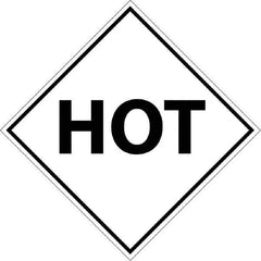 NMC - 10-3/4" Wide x 10-3/4" High, Rigid Plastic Placard - Black on White, UV Resistant, Chemical Resistant, Graffiti Proof - USA Tool & Supply