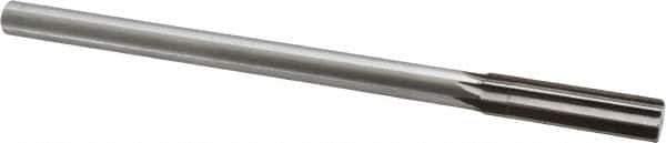 Interstate - 0.508" High Speed Steel 6 Flute Chucking Reamer - Straight Flute, 7/16" Straight Shank, 2" Flute Length, 8" OAL - USA Tool & Supply