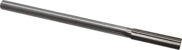 Interstate - 0.519" High Speed Steel 6 Flute Chucking Reamer - Straight Flute, 7/16" Straight Shank, 2" Flute Length, 8" OAL - USA Tool & Supply