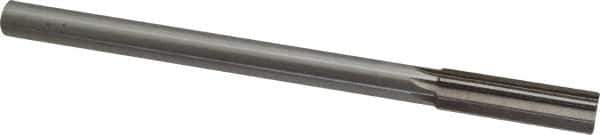 Interstate - 0.66" High Speed Steel 6 Flute Chucking Reamer - Straight Flute, 9/16" Straight Shank, 2-1/4" Flute Length, 9" OAL - USA Tool & Supply