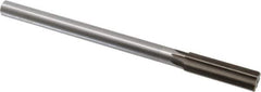 Interstate - 0.67" High Speed Steel 6 Flute Chucking Reamer - Straight Flute, 9/16" Straight Shank, 2-1/4" Flute Length, 9" OAL - USA Tool & Supply