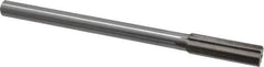 Interstate - 0.696" High Speed Steel 6 Flute Chucking Reamer - Straight Flute, 9/16" Straight Shank, 2-1/4" Flute Length, 9" OAL - USA Tool & Supply