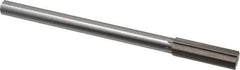 Interstate - 0.698" High Speed Steel 6 Flute Chucking Reamer - Straight Flute, 9/16" Straight Shank, 2-1/4" Flute Length, 9" OAL - USA Tool & Supply