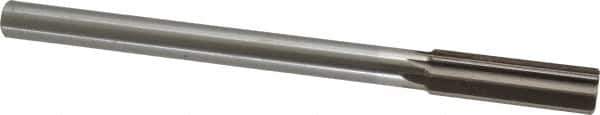 Interstate - 0.754" High Speed Steel 6 Flute Chucking Reamer - Straight Flute, 5/8" Straight Shank, 2-1/2" Flute Length, 9-1/2" OAL - USA Tool & Supply