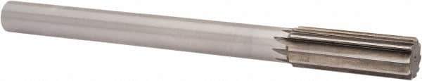 Interstate - 0.879" High Speed Steel 6 Flute Chucking Reamer - Straight Flute, 3/4" Straight Shank, 2-5/8" Flute Length, 10" OAL - USA Tool & Supply