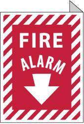 NMC - Fire Alarm, Aluminum Fire Sign - 9" Wide x 12" High - USA Tool & Supply