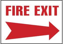 NMC - Fire Exit, Plastic Fire Sign - 14" Wide x 10" High - USA Tool & Supply