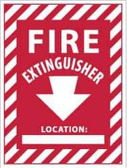 NMC - Fire Extinguisher Location: ____, Plastic Fire Sign - 9" Wide x 12" High - USA Tool & Supply
