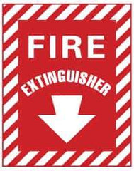 NMC - Fire Extinguisher, Aluminum Fire Sign - 9" Wide x 12" High - USA Tool & Supply