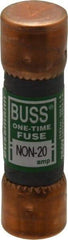 Cooper Bussmann - 125 VDC, 250 VAC, 20 Amp, Fast-Acting General Purpose Fuse - Fuse Holder Mount, 50.8mm OAL, 50 at AC/DC kA Rating, 9/16" Diam - USA Tool & Supply