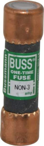 Cooper Bussmann - 125 VDC, 250 VAC, 3 Amp, Fast-Acting General Purpose Fuse - Fuse Holder Mount, 50.8mm OAL, 50 at AC/DC kA Rating, 9/16" Diam - USA Tool & Supply