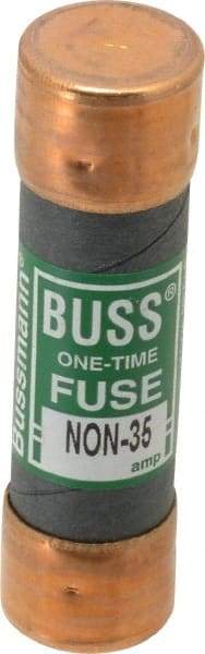 Cooper Bussmann - 125 VDC, 250 VAC, 35 Amp, Fast-Acting General Purpose Fuse - Fuse Holder Mount, 76.2mm OAL, 50 at AC/DC kA Rating, 13/16" Diam - USA Tool & Supply