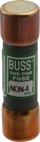Cooper Bussmann - 125 VDC, 250 VAC, 4 Amp, Fast-Acting General Purpose Fuse - Fuse Holder Mount, 50.8mm OAL, 50 at AC/DC kA Rating, 9/16" Diam - USA Tool & Supply