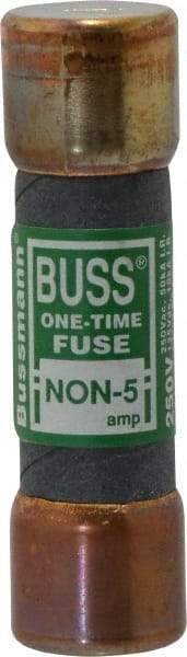 Cooper Bussmann - 125 VDC, 250 VAC, 5 Amp, Fast-Acting General Purpose Fuse - Fuse Holder Mount, 50.8mm OAL, 50 at AC/DC kA Rating, 9/16" Diam - USA Tool & Supply