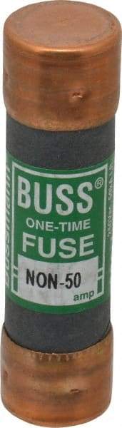 Cooper Bussmann - 125 VDC, 250 VAC, 50 Amp, Fast-Acting General Purpose Fuse - Fuse Holder Mount, 76.2mm OAL, 50 at AC/DC kA Rating, 13/16" Diam - USA Tool & Supply
